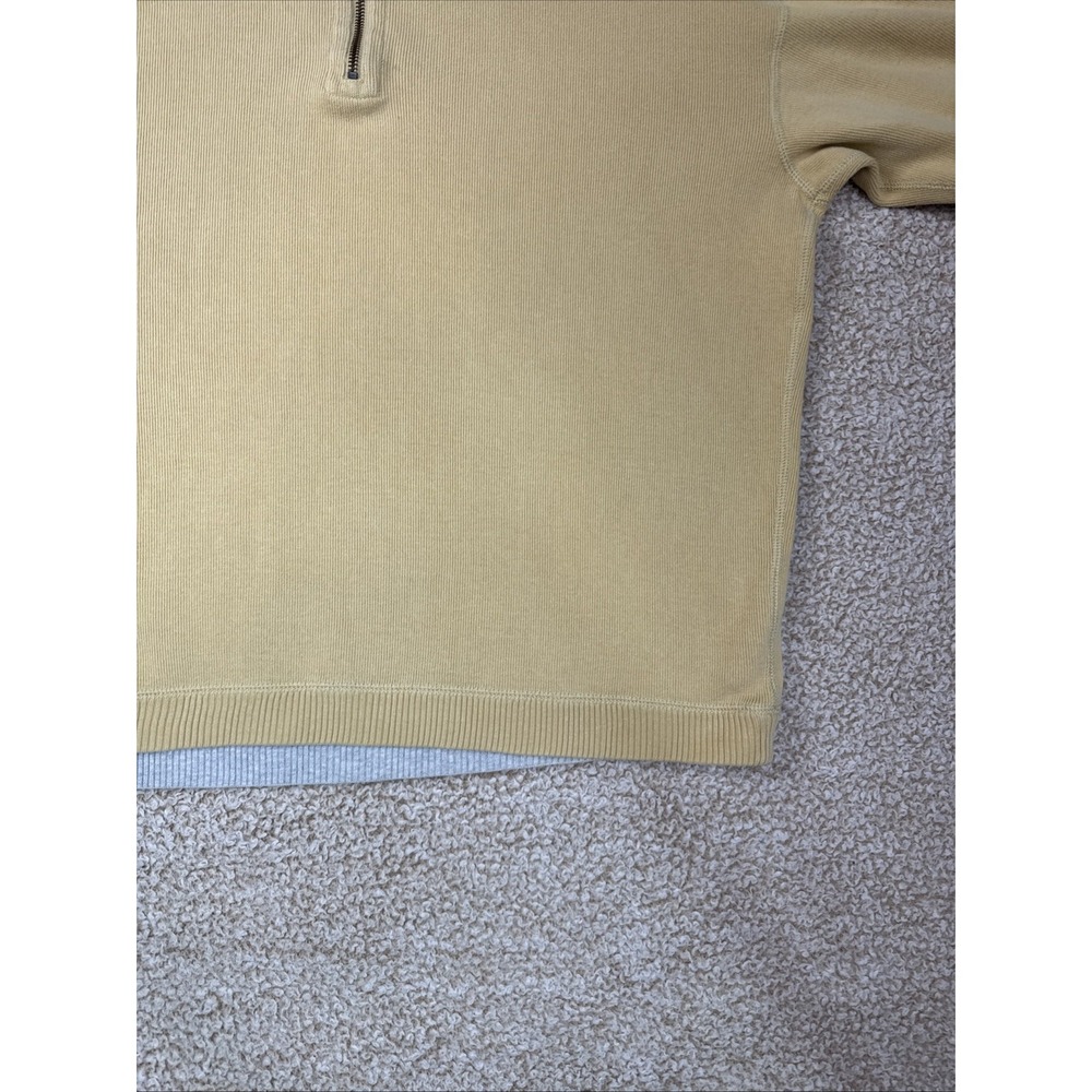 Tommy Bahama Sweater Mens XL Beige Gray Reversible Quarter Zip Pullover - Picture 2 of 14